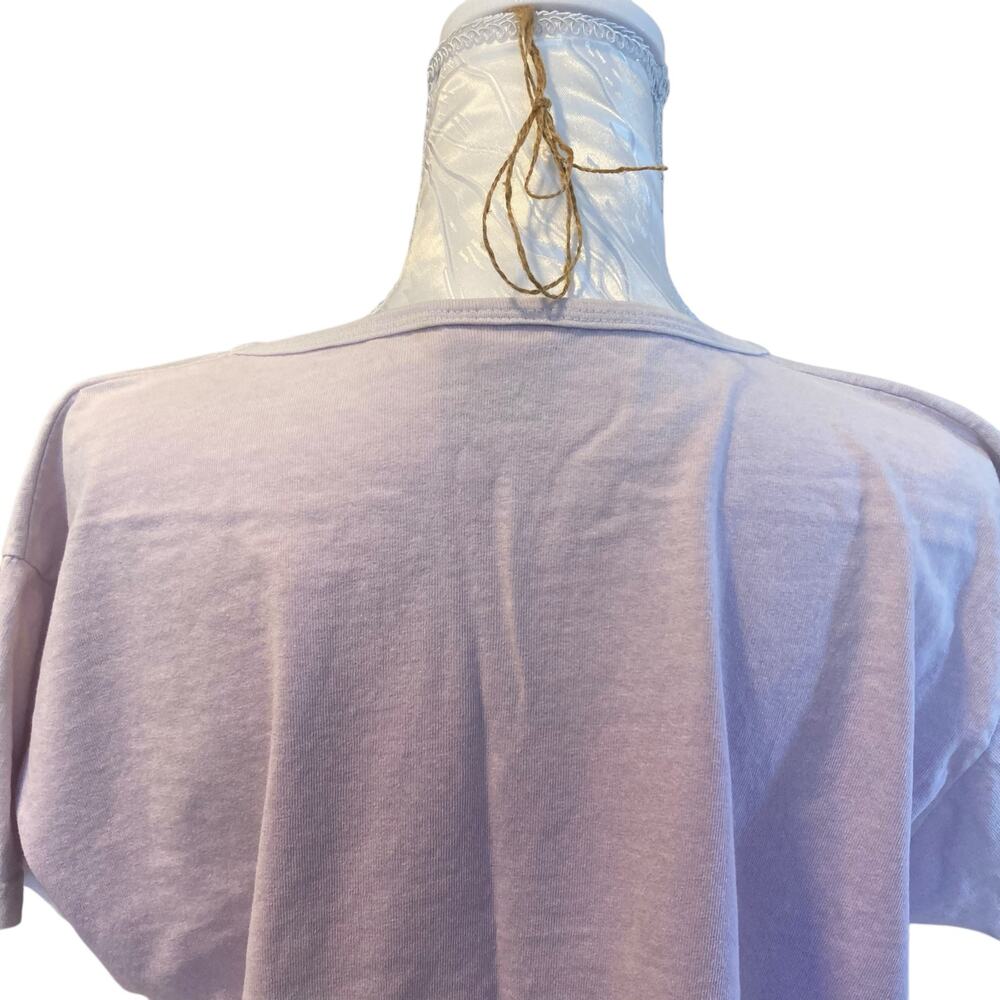 Vintage Authentic Pigment Purple Floral T Shirt Womens Sz Large Y2K Artsy Kawaii - Picture 12 of 14